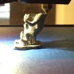 3d printing process of a frog