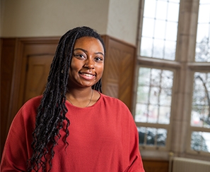 Transfer student featured in Rodman where prospective students come on their visit