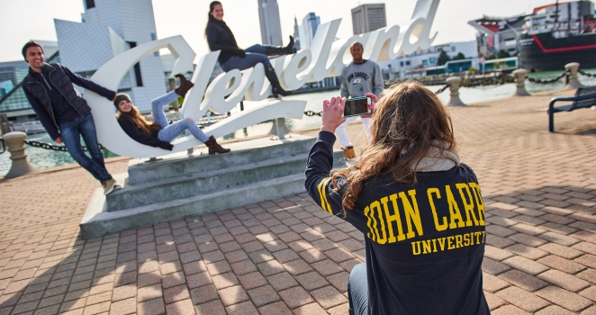 JCU Students in downtown Cleveland