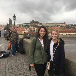 Students posing in Prague