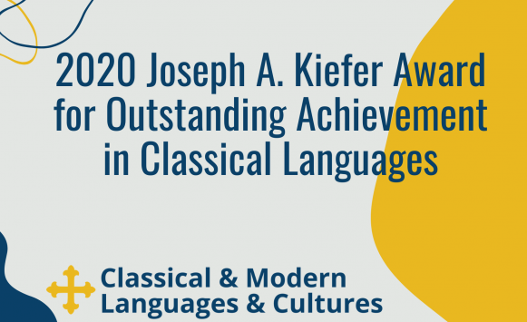 2020 Kiefer Award in Classics