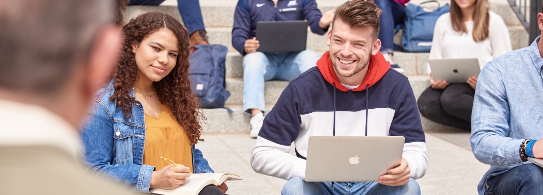 student with laptop