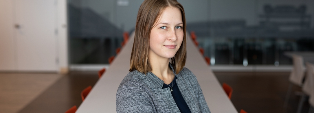 woman in board room