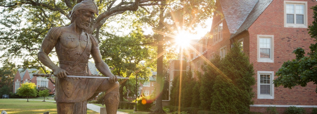 statue on campus