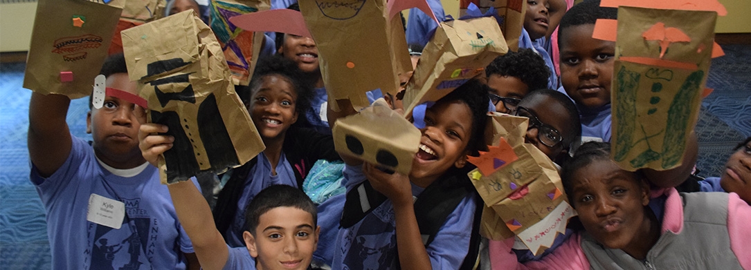 Group photo of kids participating on the annual Fun Day.