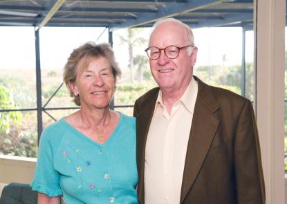 Mary Jane and Jack Breen stand and smile for the camera