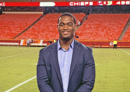 Jalen Myrick at Arrowhead Stadium in Kansas City