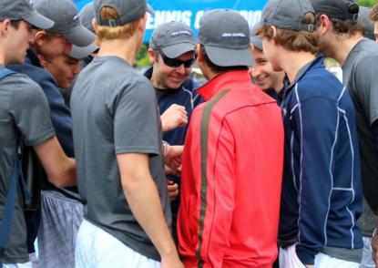 Shaun Keenan smiles with his players