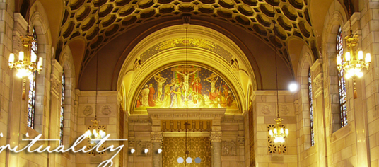 picture with inside of a church