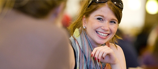 student smiling